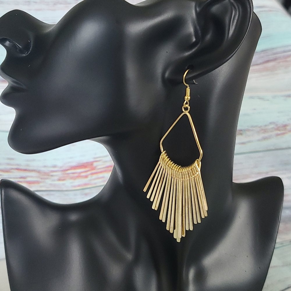 Gold Tone Dangle Earrings